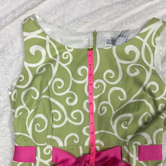 Jessica Howard Green Sleeveless A-Line Dress - Picture 4 of 9